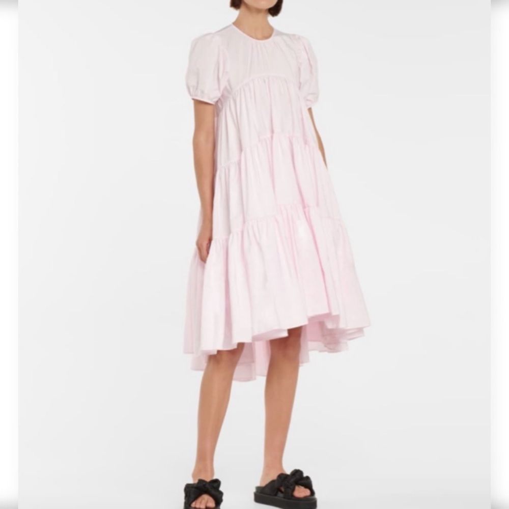 Cecilie Bahnsen Esme Tiered Midi Dress - Light Pink